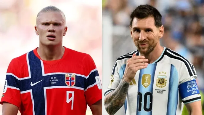 Messi y Haaland
