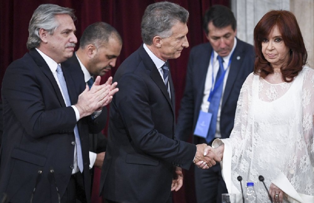 Macri y Cristina saludo