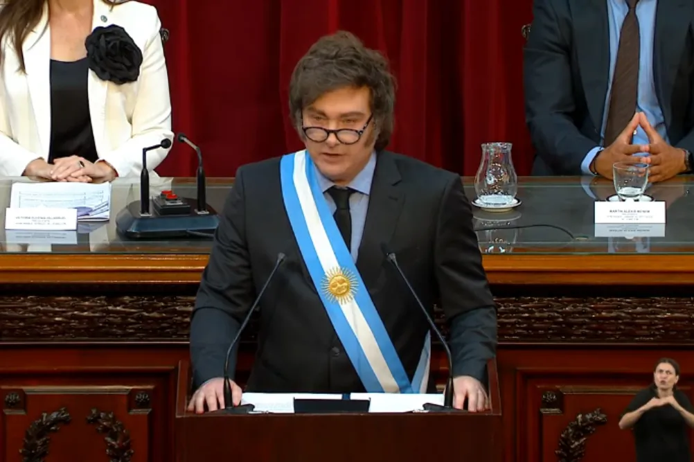 Javier Milei en cadena nacional