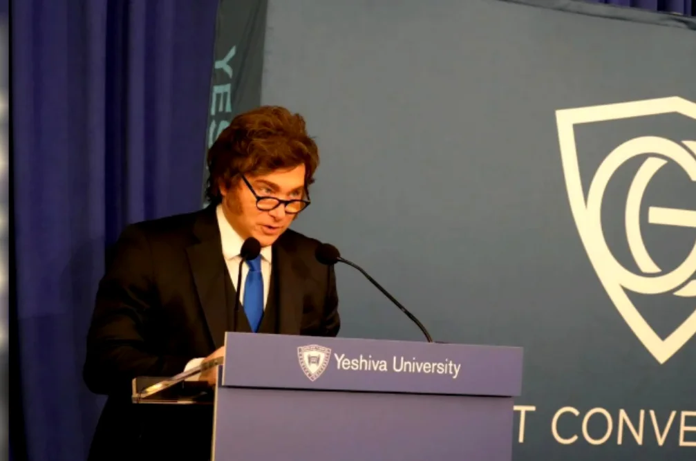 Javier Milei en la Yeshiva University