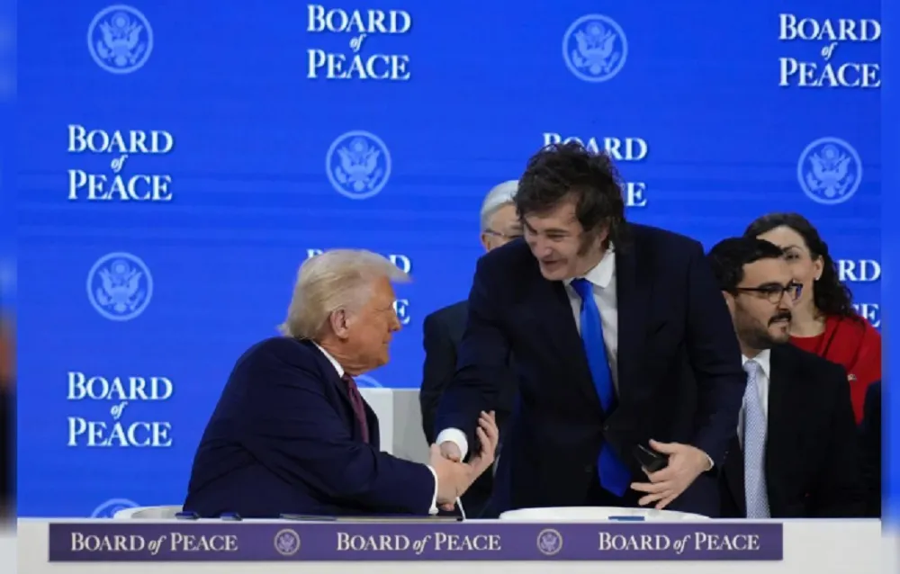 Milei y Trump en Davos