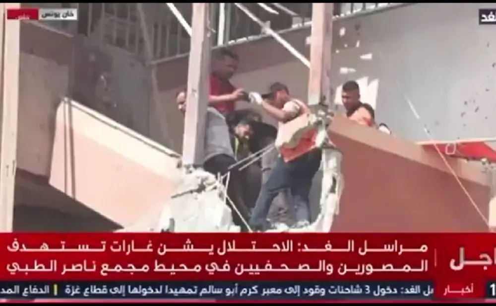 gaza ataque al complejo médico Nasser