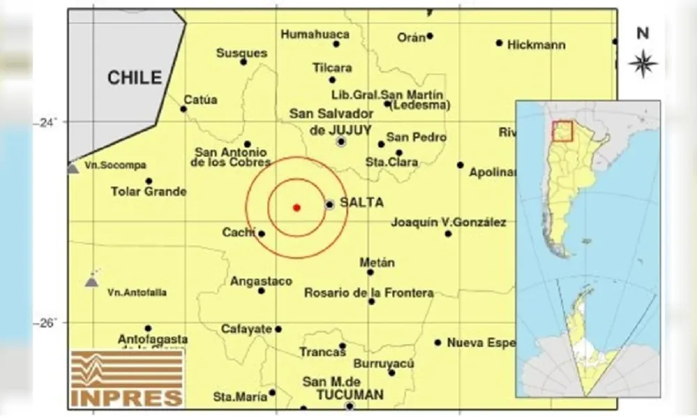 Sismo Salta y Tucumán