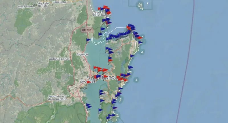 MAPA-FLORIANOPOLIS-Playas-contaminadas_