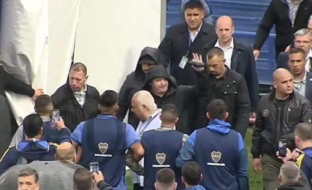 El presidente en Boca para votar