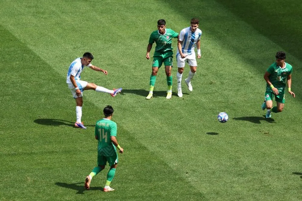 EL OBJETIVO FOTO JJOO FUTBOL ARG IRAK X SELECCION ARG