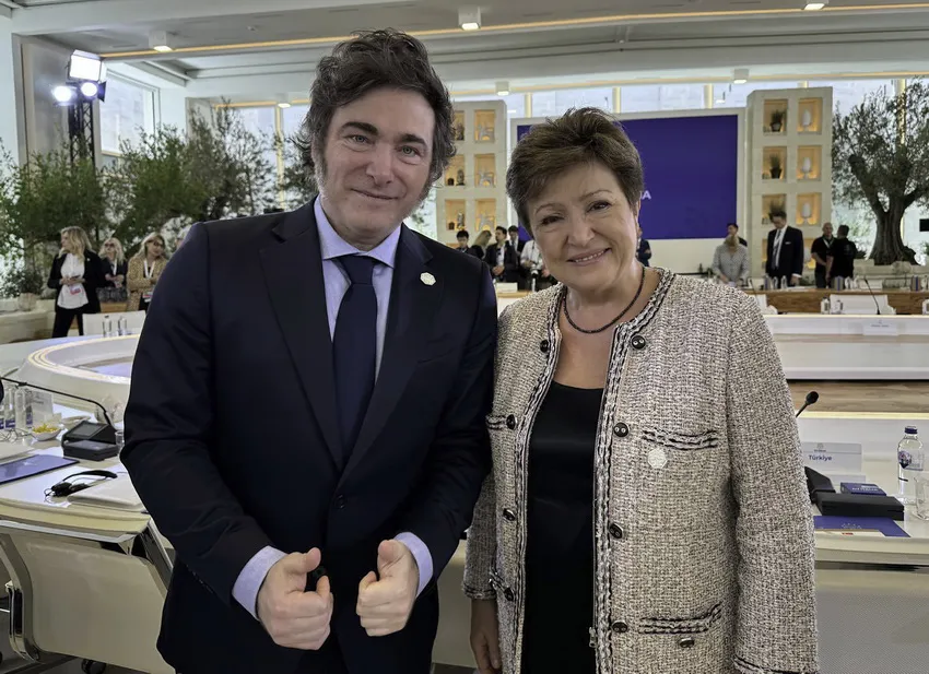Milei-Kristalina-Georgieva_ archivo NA