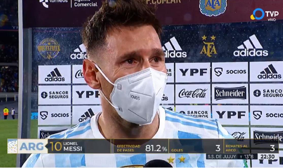 Messi emocionado 1