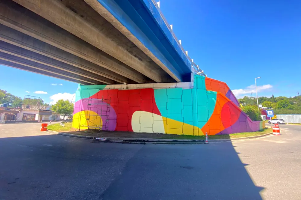 Mural puente de ingreso a Villa Carlos Paz 1