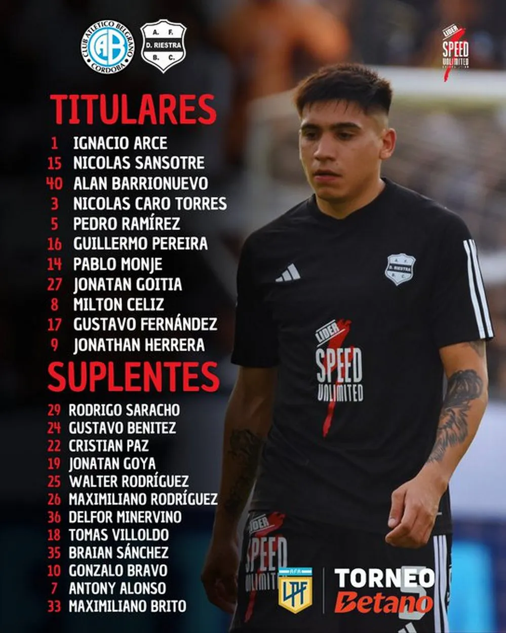 EL OBJETIVO FOTO BELGRANO RIESTRA FORMACION 2 X