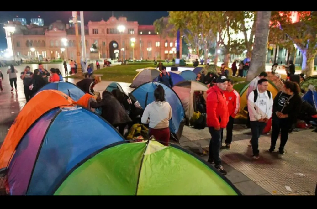 Acampe plaza de mayo