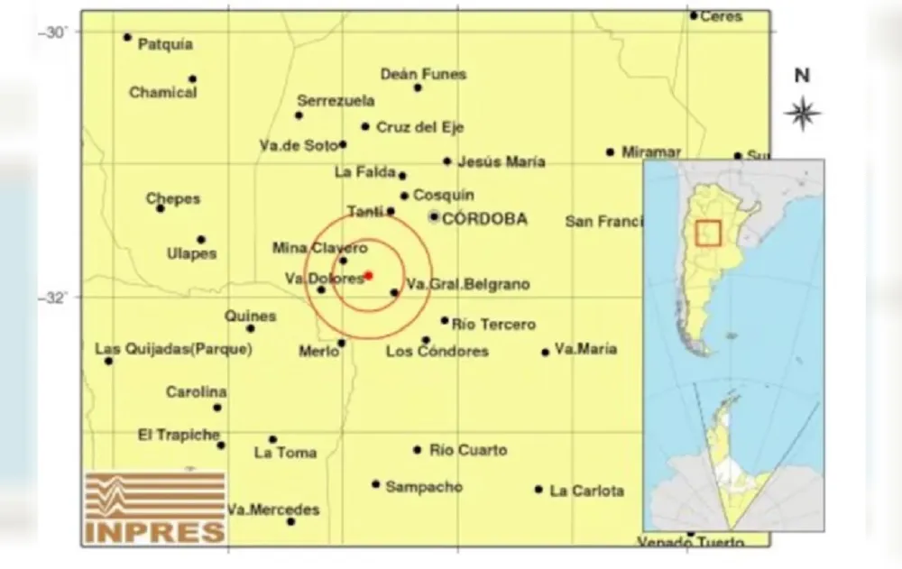 Sismo sierras de cordoba