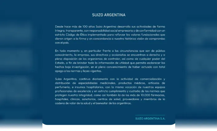 comunicado de la droguería