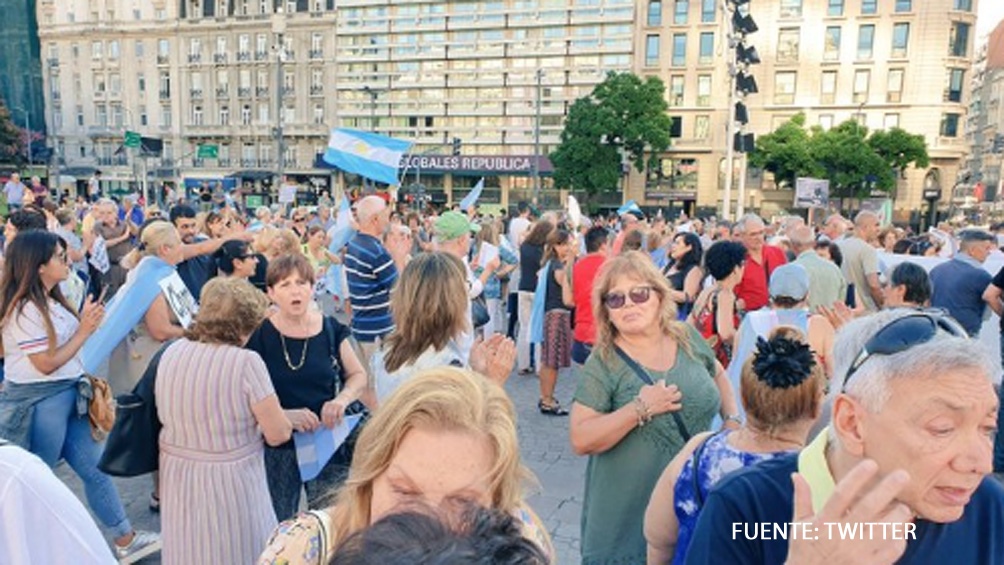protesta en plaza de mayo