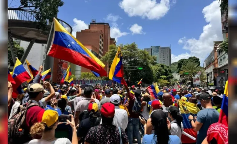 marcha opositora en Venezuela