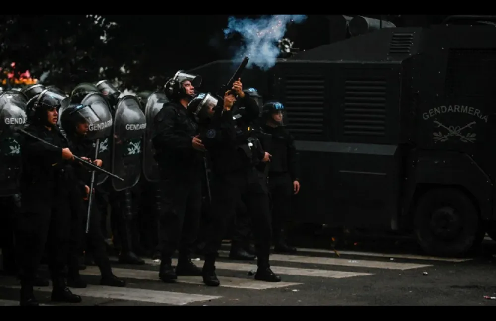 Gendarmeria protesta Congreso