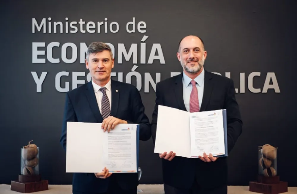 Ministro de Economía y Gestión Pública, Guillermo Acosta, y el Intendente Daniel Passerini