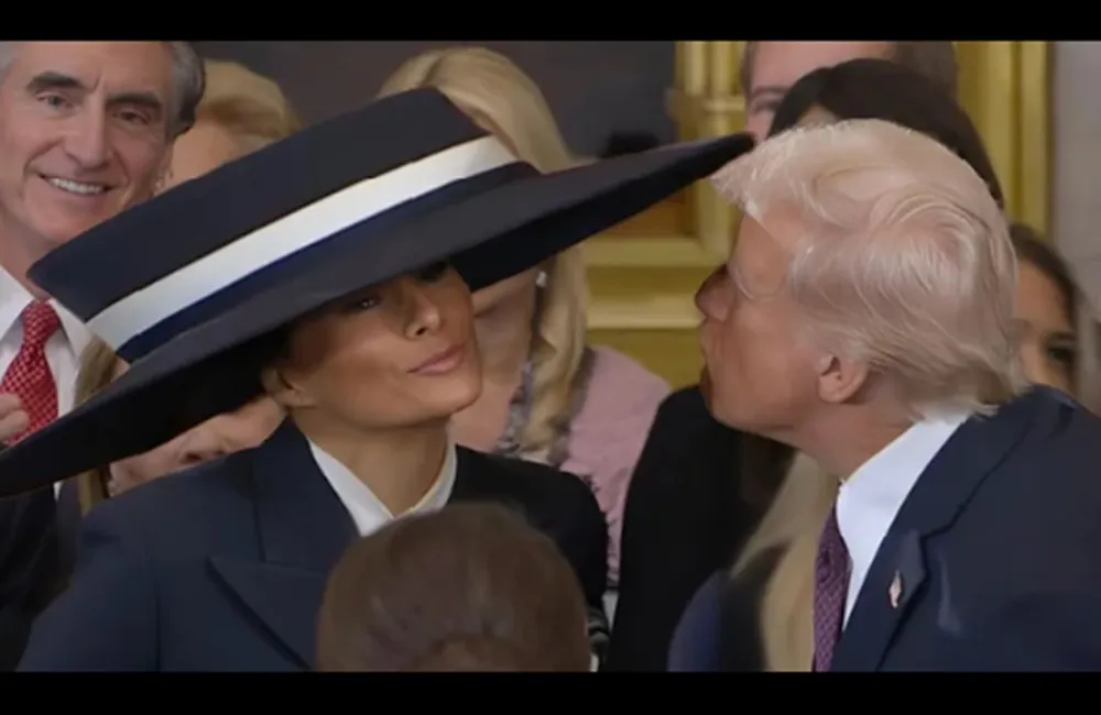 el sombrero antibeso de Melania Trump