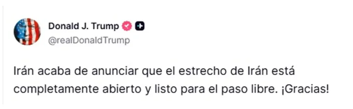 Trump en Truth Social