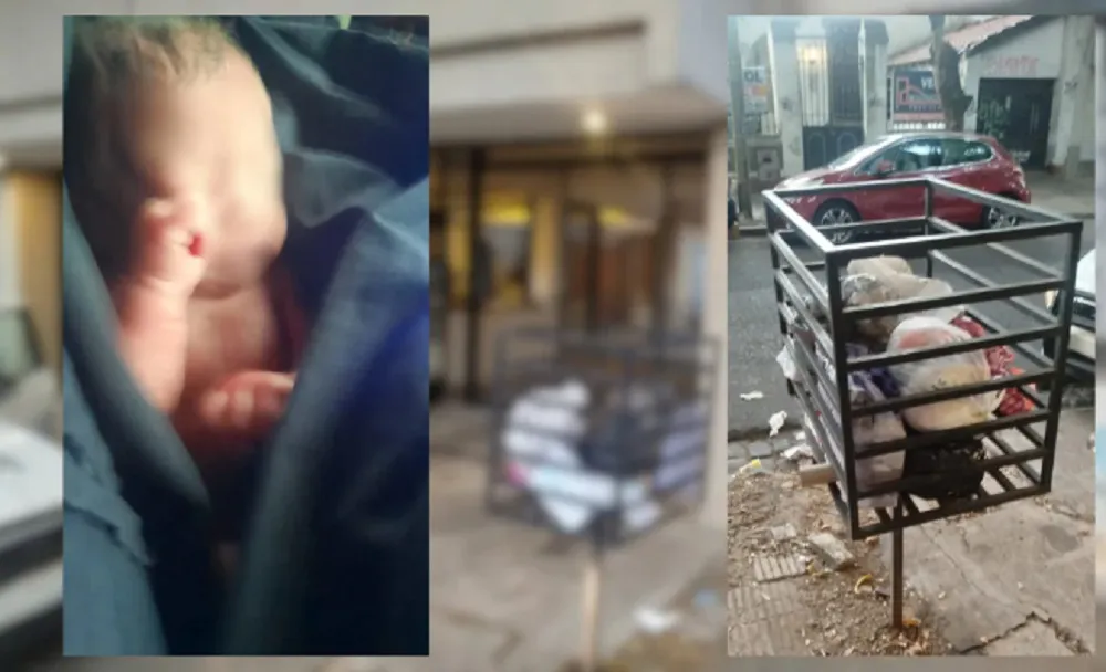 recién nacida en un tacho de basura 1