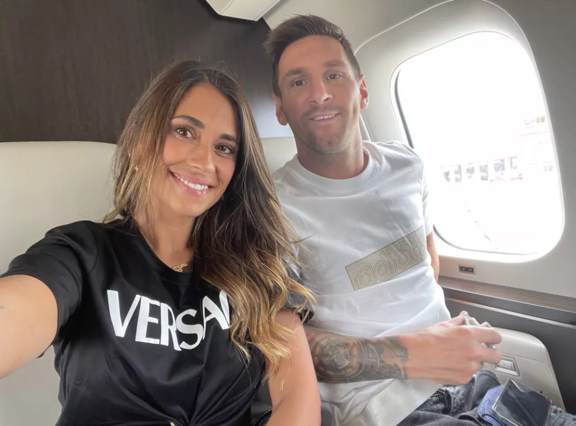 Messi y Antonela