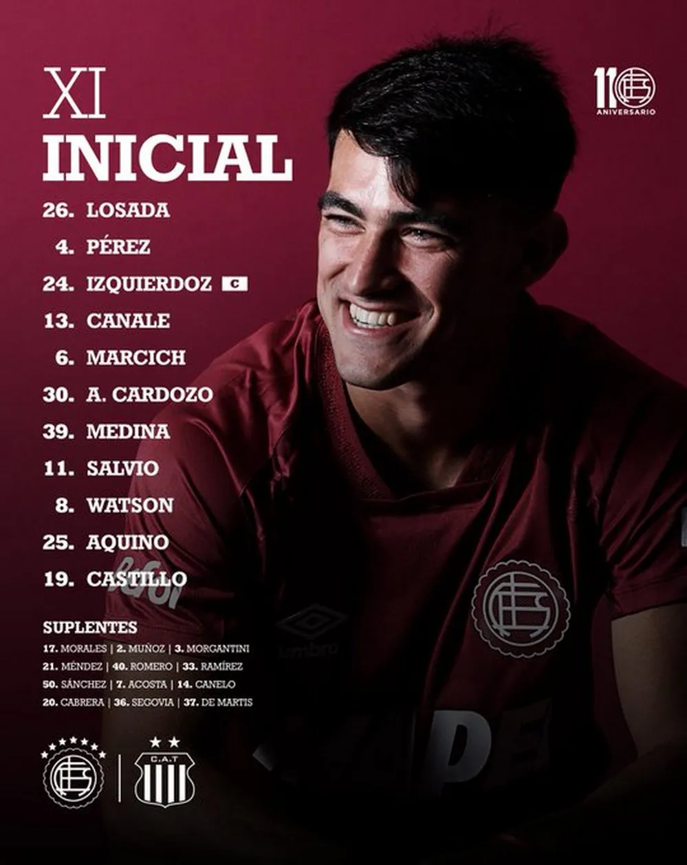 EL OBJETIVO FOTO LANUS TALLERES FORMACION LANUS X LANUS