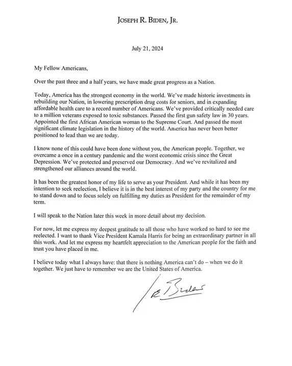 carta de Biden