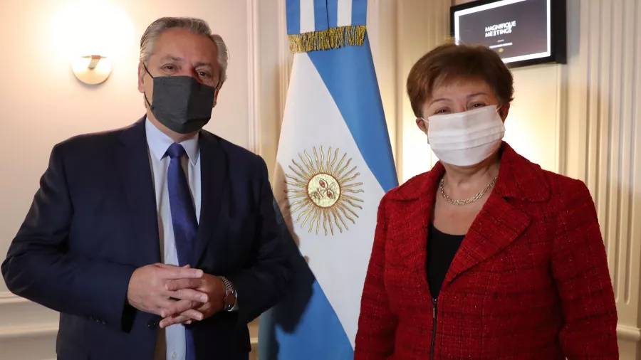 Alberto Fernández FMI Kristalina Georgieva