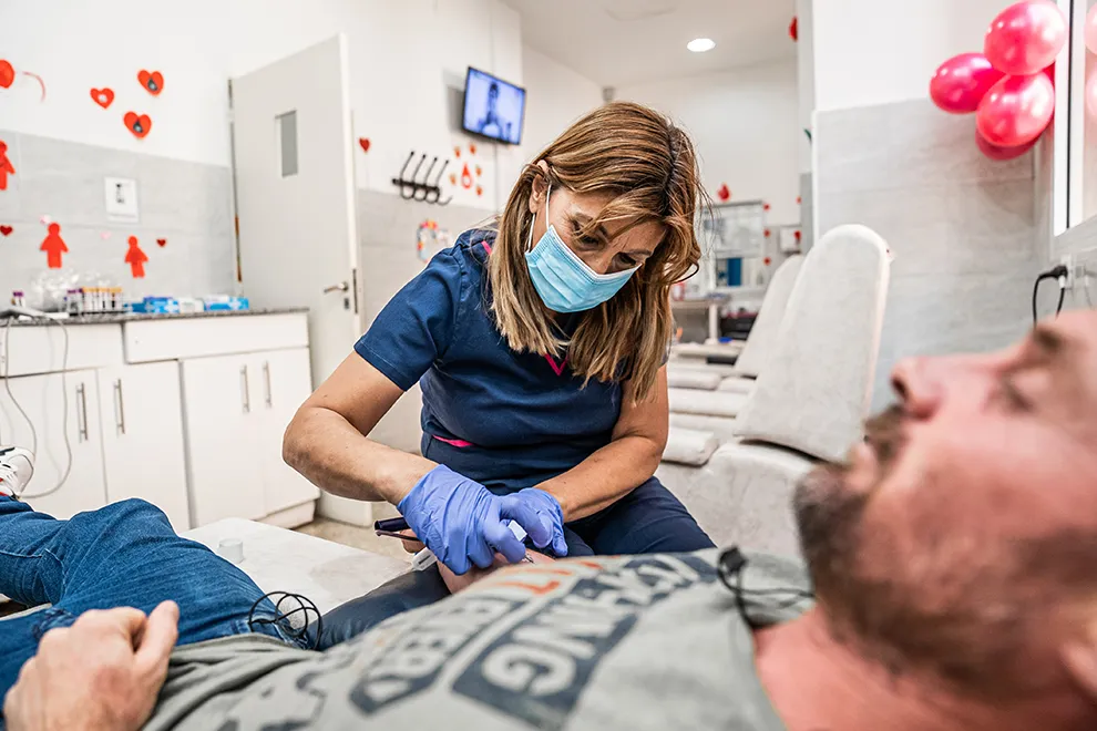 las colectas de sangre