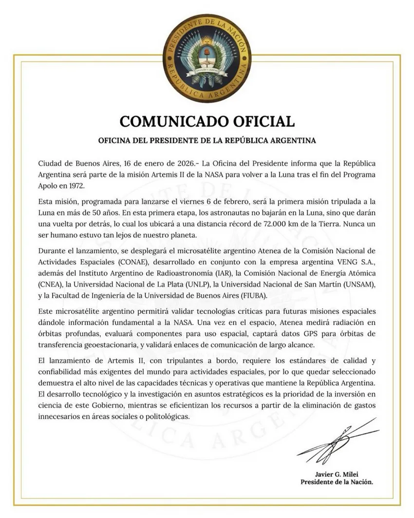 comunicado-gobierno - nasa