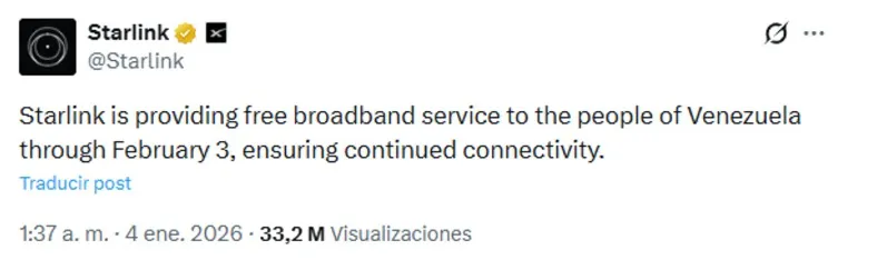 publicación starlink