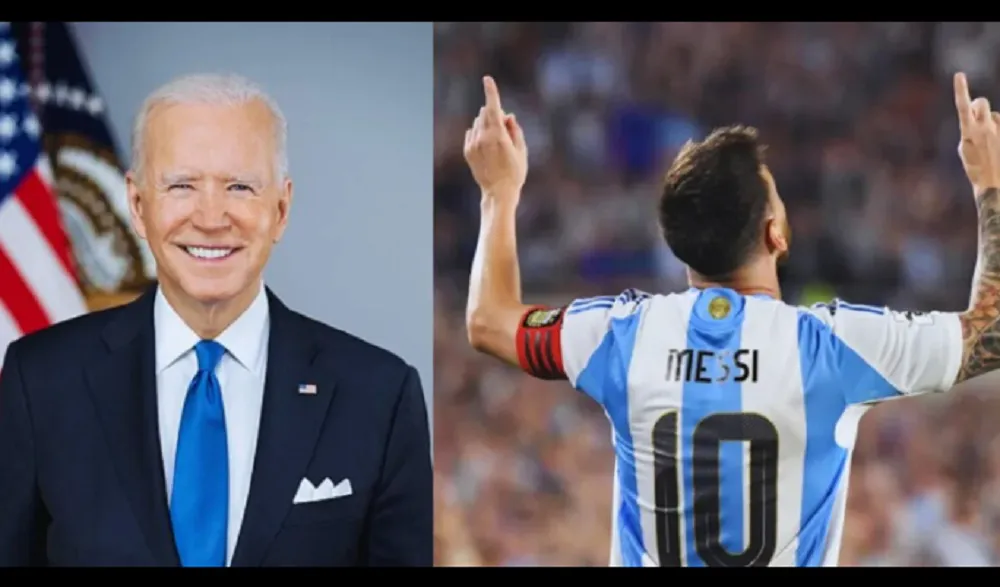Biden y Messi