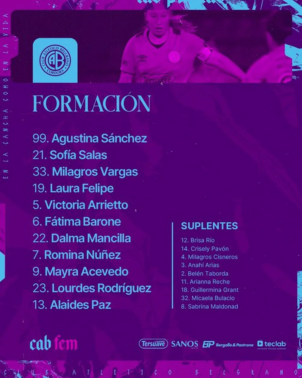 EL OBJETIVO FOTO BELGRANO FEMENINO FORMACION X
