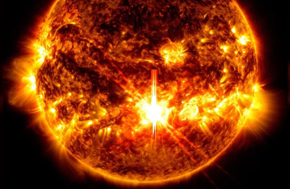 Sol llamaradas solares