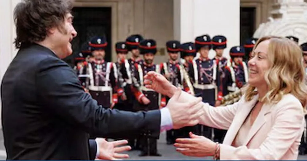 EL OBJETIVO FOTO MILEI GIORGIA MELONI ACUERDO GNL NA