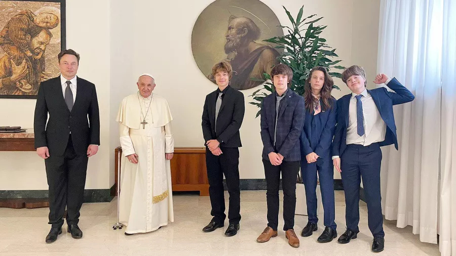 Elon Musk y Papa Francisco