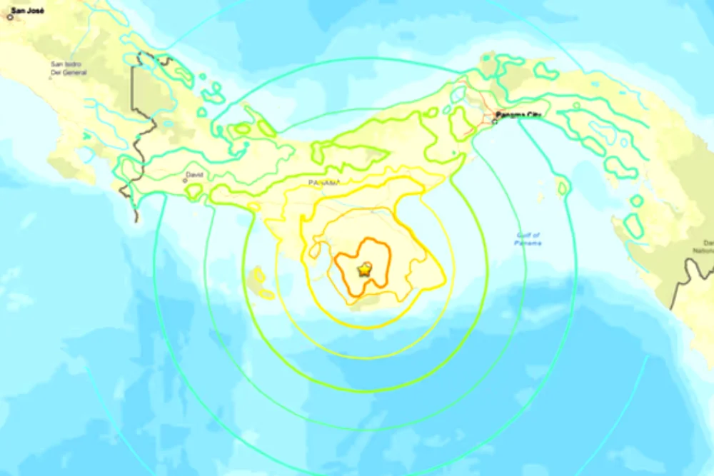 fuerte réplica de magnitud 6,6 Panamá