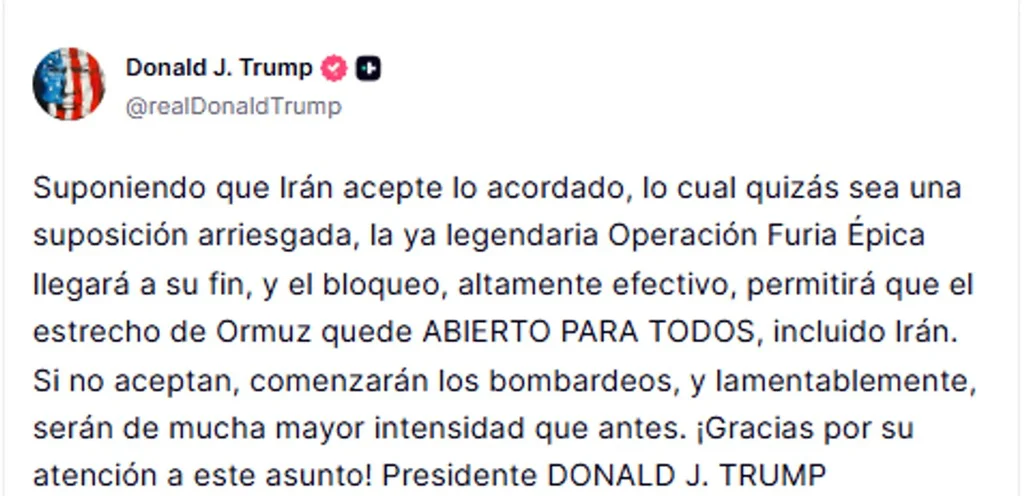 mensaje de Trump