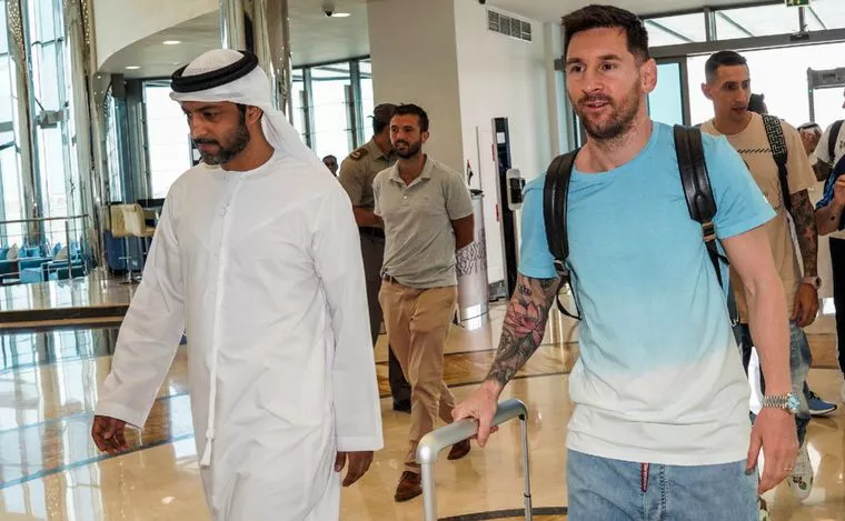 messi llegó a qatar