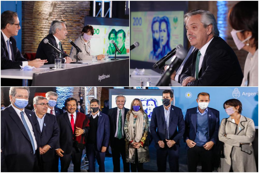 Presidente lanzó nuevos billetes con personalidades históricas destacadas